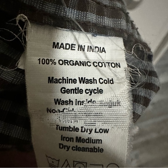 Prana Brown and White Casual Button Down Shirt - Picture 5 of 5